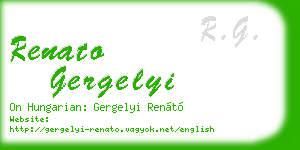 renato gergelyi business card