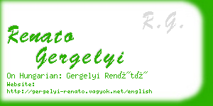 renato gergelyi business card